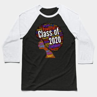 Class of 2020 Natural Hair Afro Baseball T-Shirt